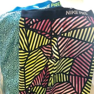 2 pair NIKE PRO running capris